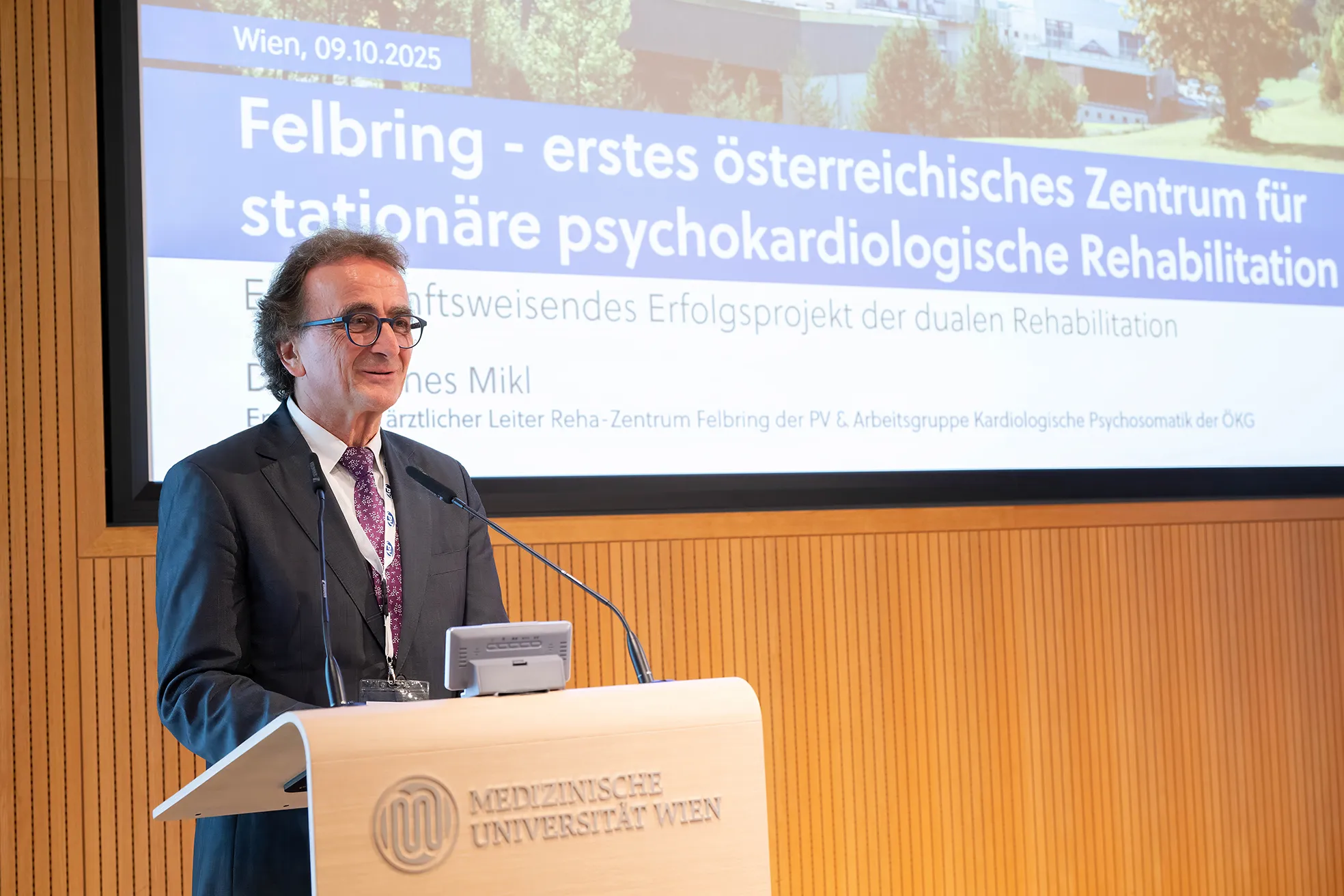 Vortrag Dr. Johannes Mikl, emeritierter Ärztlicher Leiter Reha-Zentrum Felbring