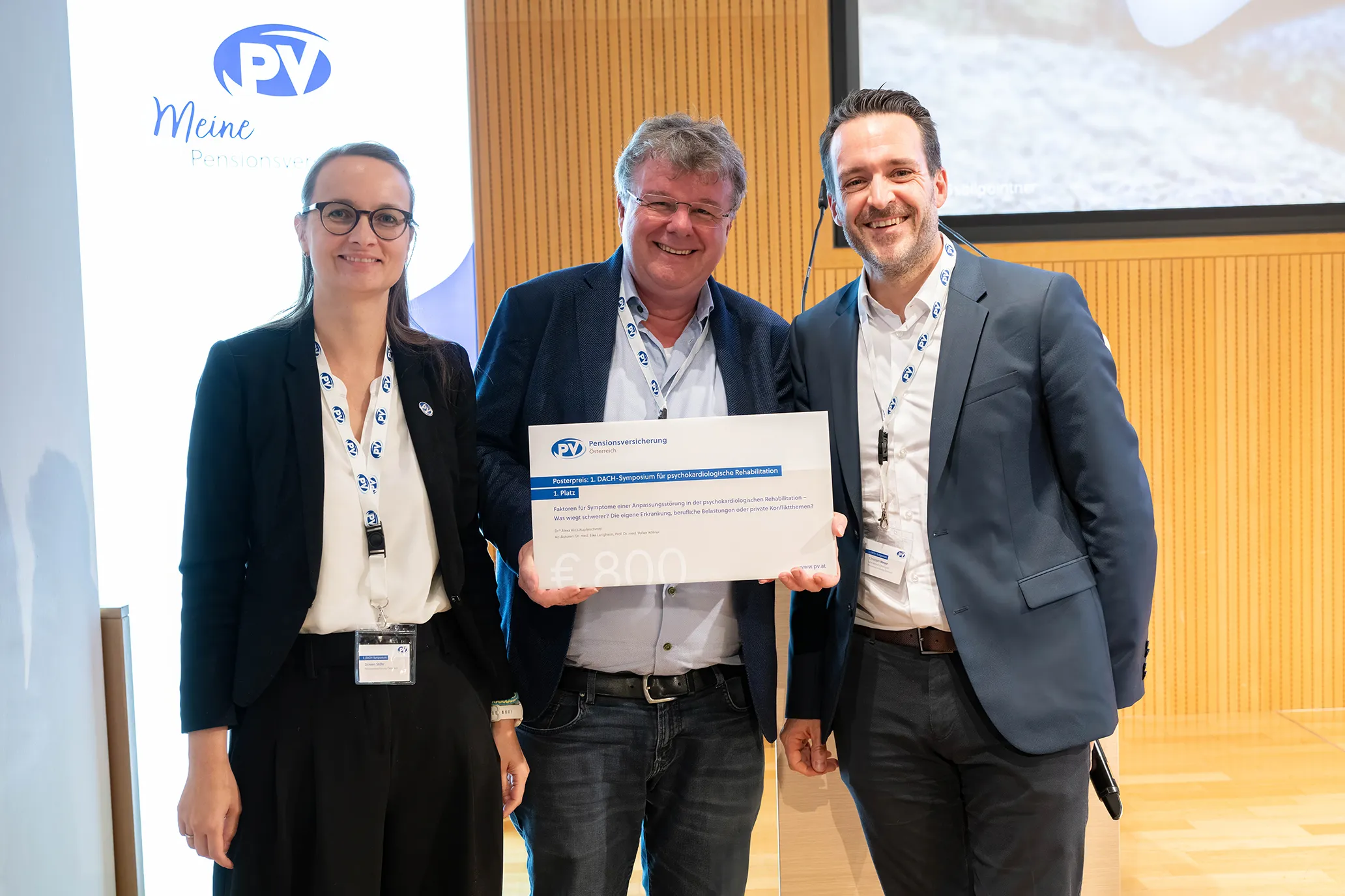 1. Platz Posterpreis, v.l.n.r.: Mag.a Doreen Stöhr, Prof. Dr. Volker Köllner, Priv.-Doz. Dr. Christoph Weiser