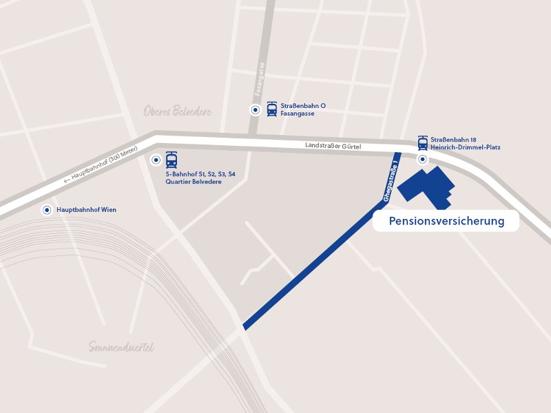Lageplan Kund*innenzentrum PV Wien 3. Bezirk