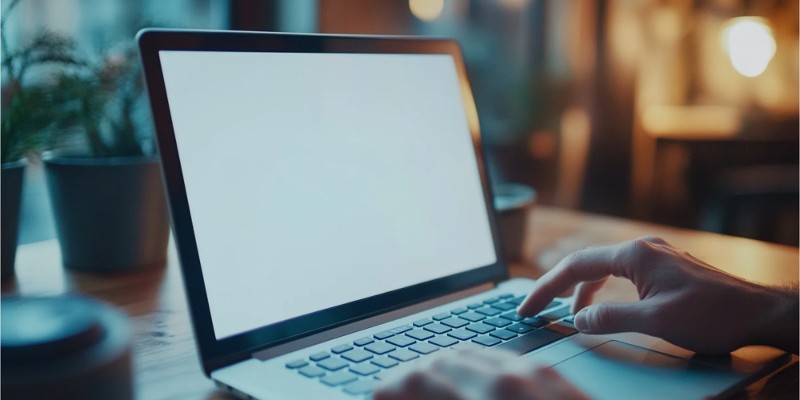 Laptop mit weißem Bildschirm, © Rapit-Design - Shutterstock.com