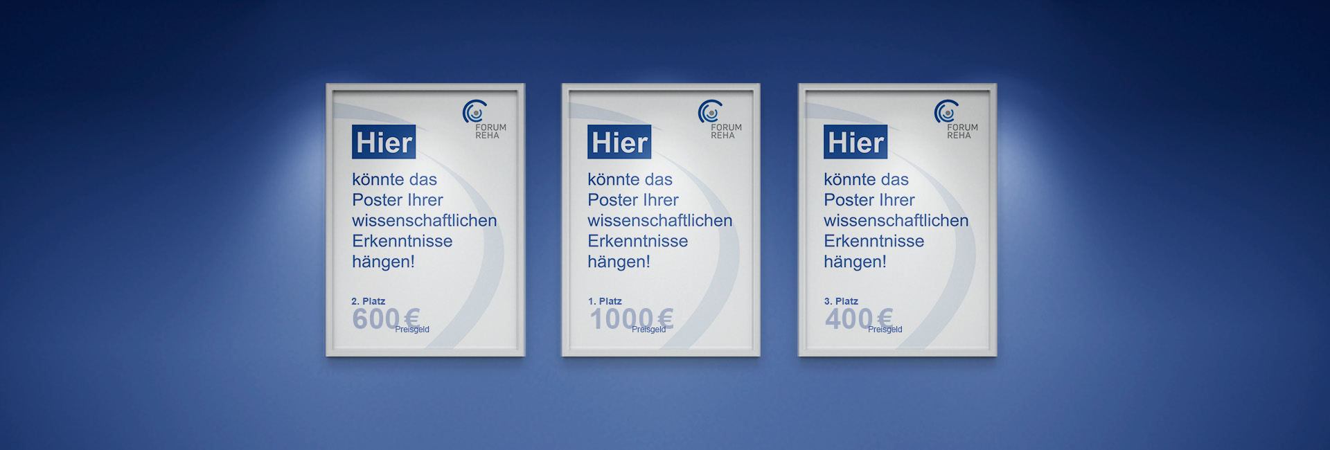 Drei leere Poster für Posterwettbewerb