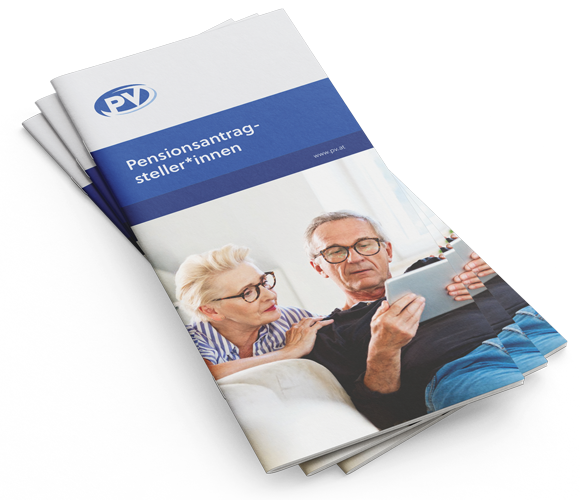 Titelbild der Broschüre für Pensionsantragsteller*innen