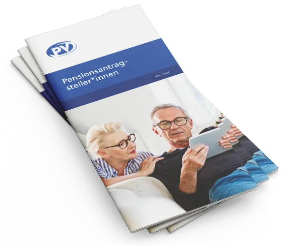 Titelbild der Broschüre für Pensionsantragsteller*innen