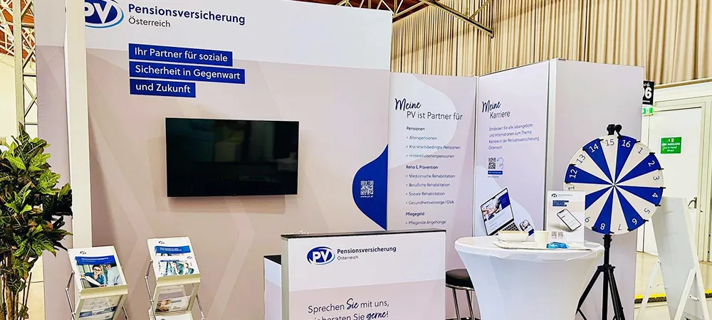 Bild des PV-Messestands auf der Jobmesse Austria in Wien